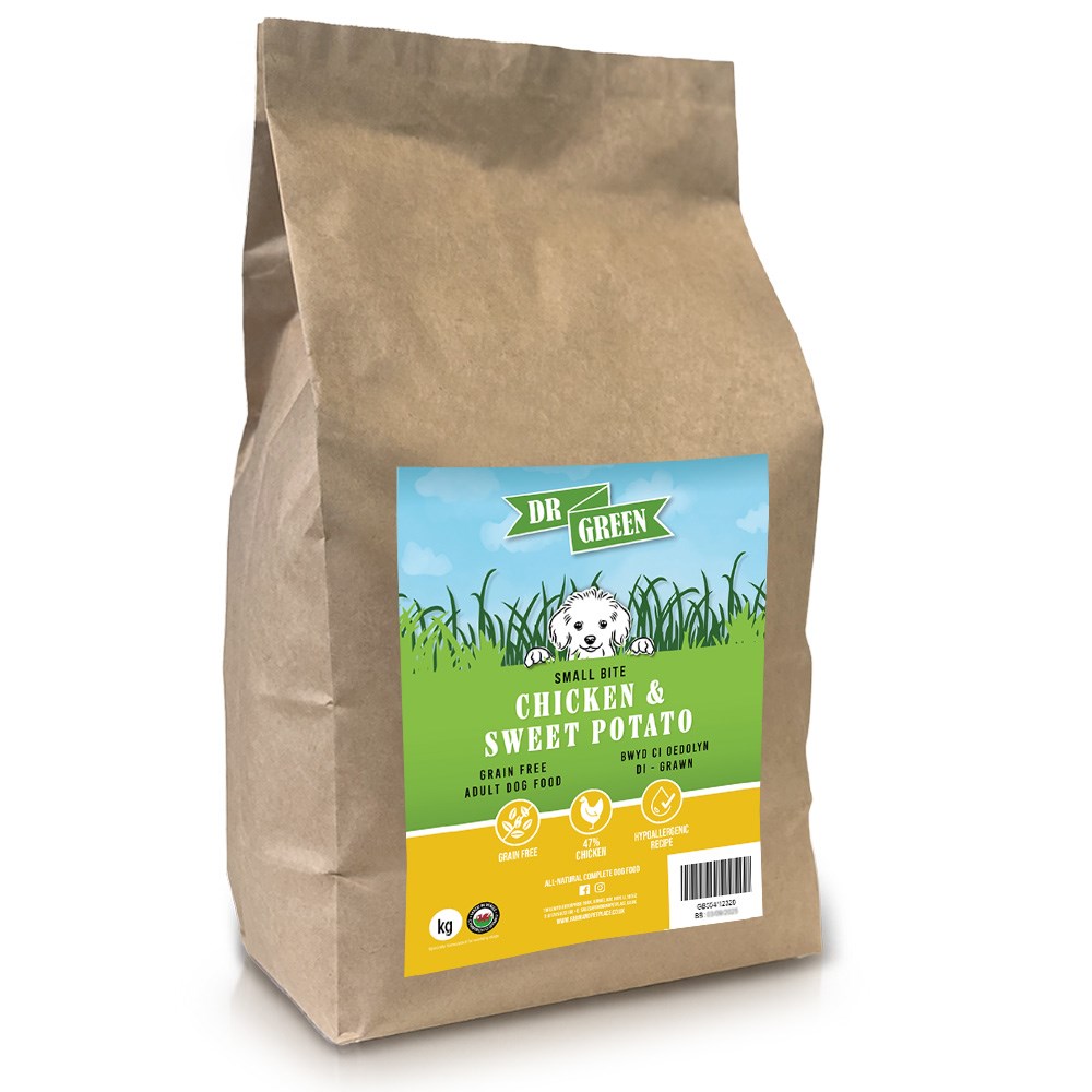 Dr Green Grain Free Small Bite Chicken and Sweet Potato Dog Food 2kg