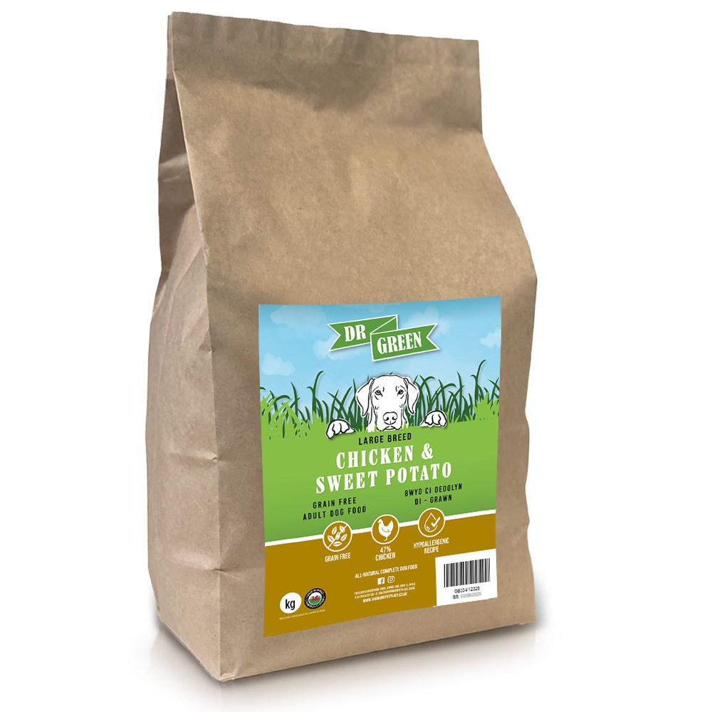 Dr Green Grain Free Chicken and Sweet Potato Large Breed Working Dog 12kg