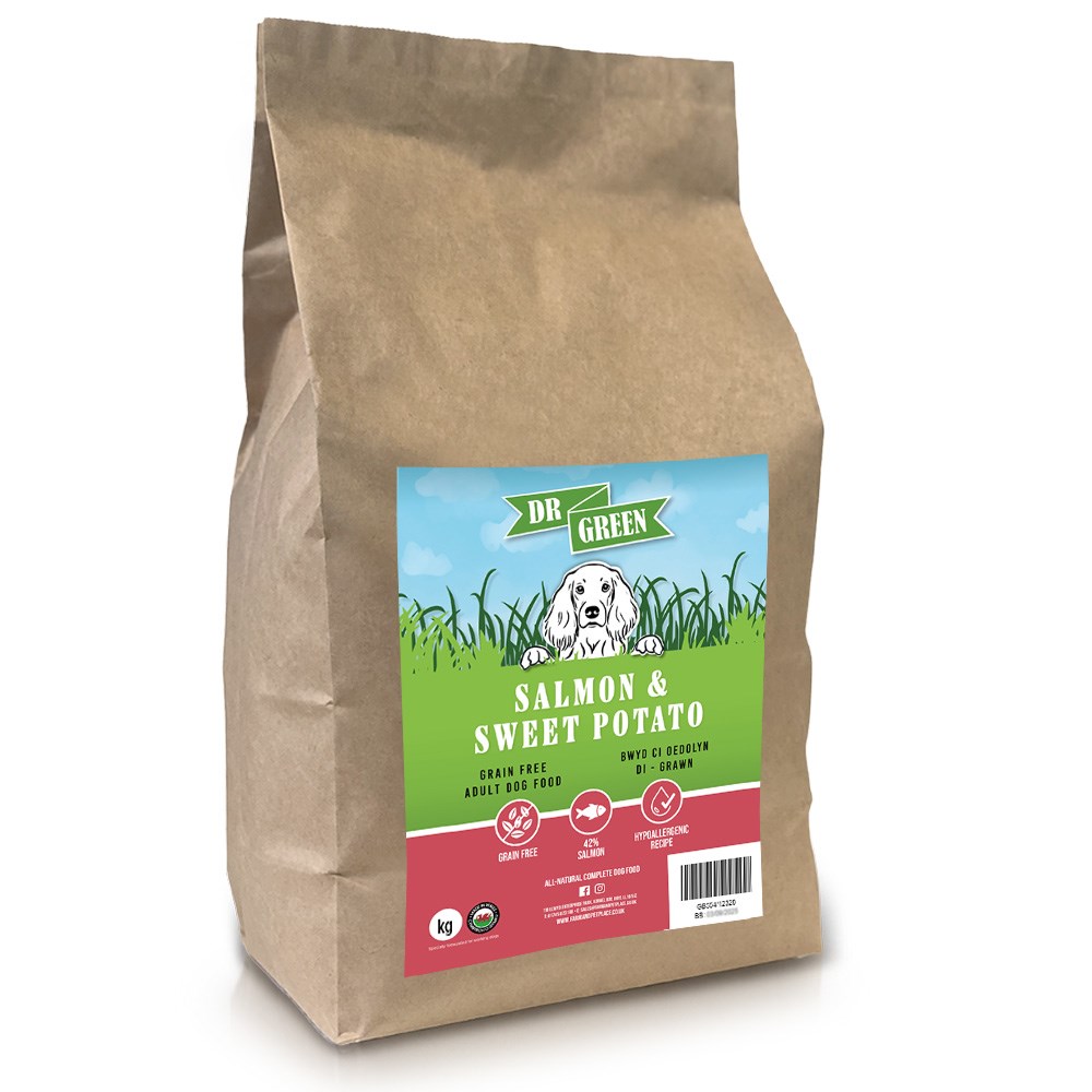 Dr Green Grain Free Salmon and Sweet Potato Dog Food 2kg