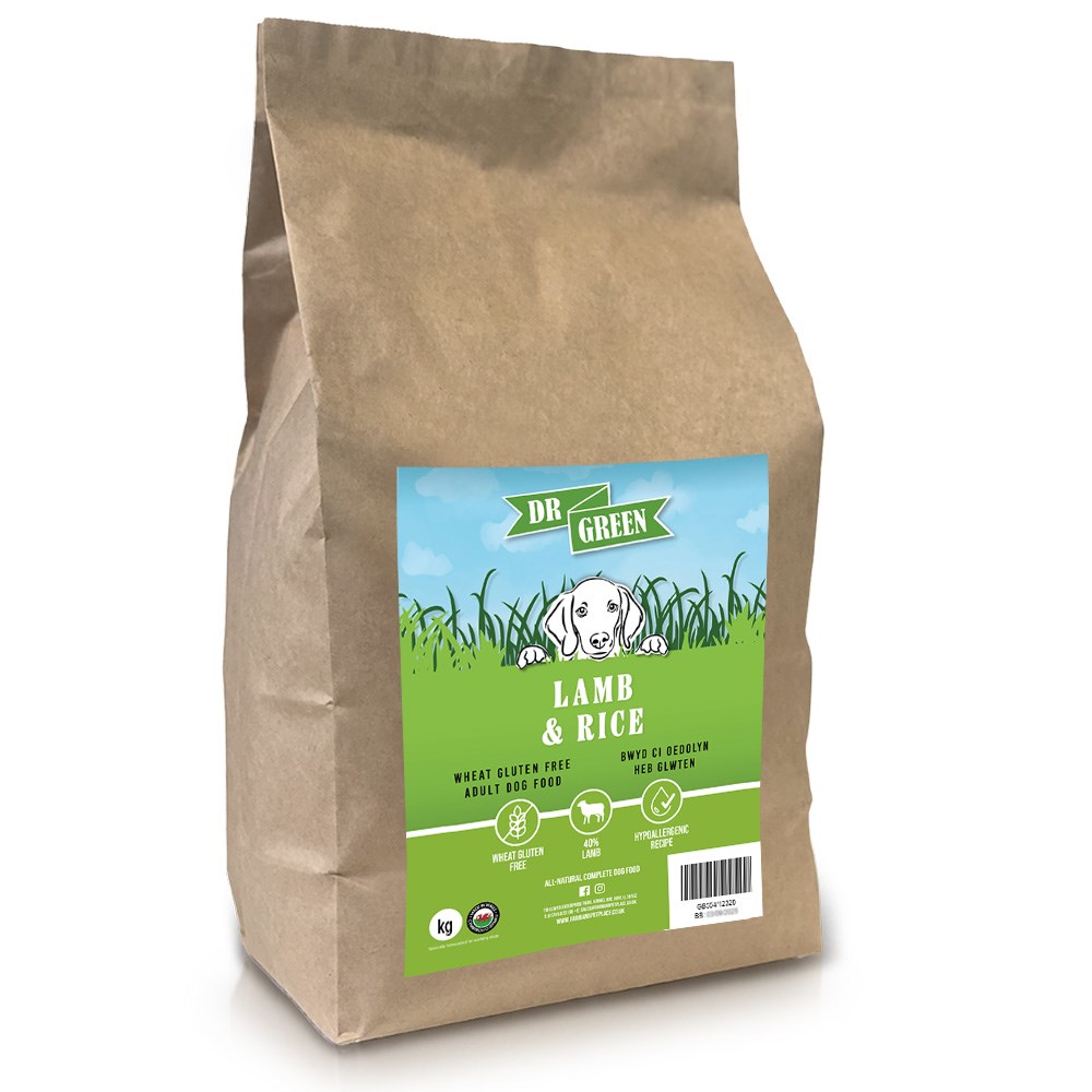 Dr Green Wheat Gluten Free Lamb & Rice Dog Food 2kg