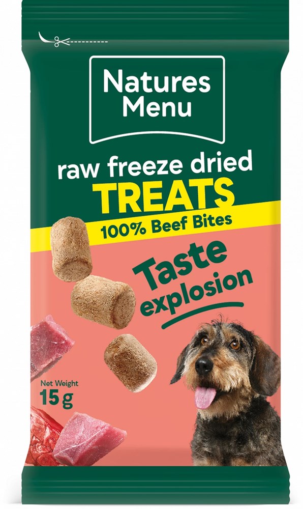 Nature's Menu Freeze Dried Meat Bites Dog Beef 15g
