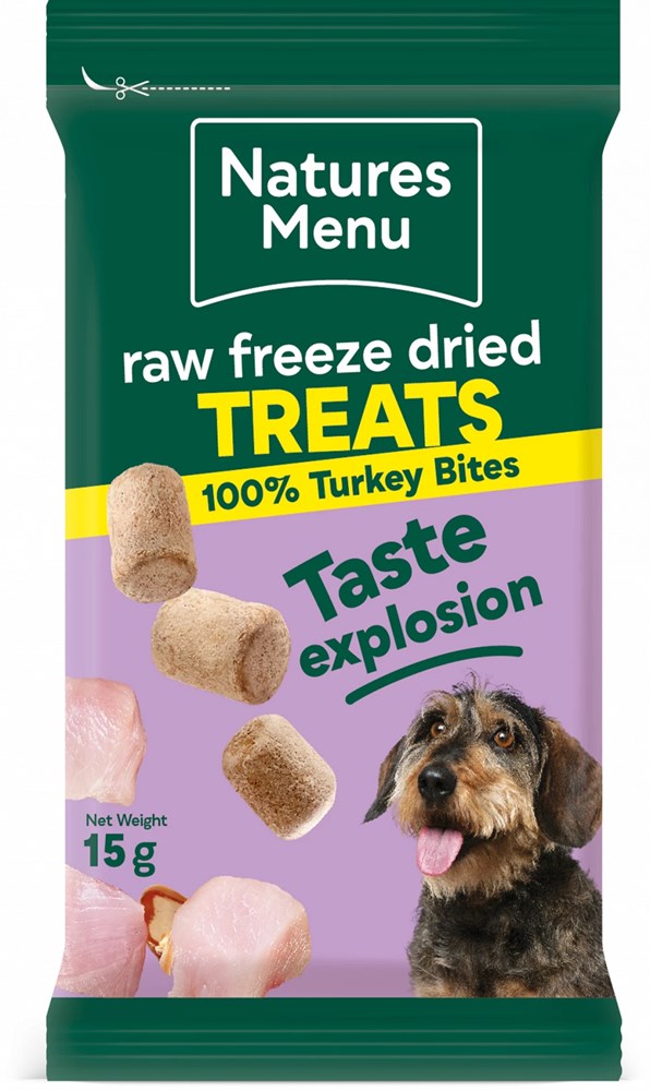 Nature's Menu Freeze Dried Meat Bites Dog Turkey 15g