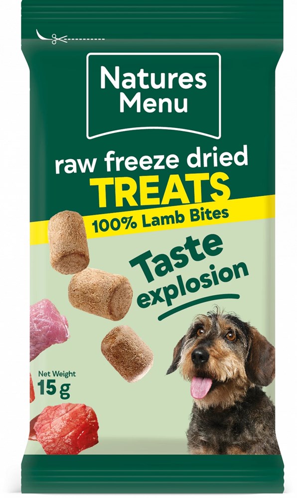 Nature's Menu Freeze Dried Meat Bites Dog Lamb 15g