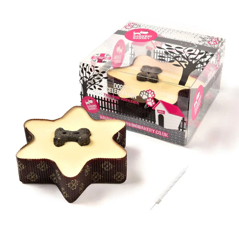 Yoghurt Topped Star Cake with Bone