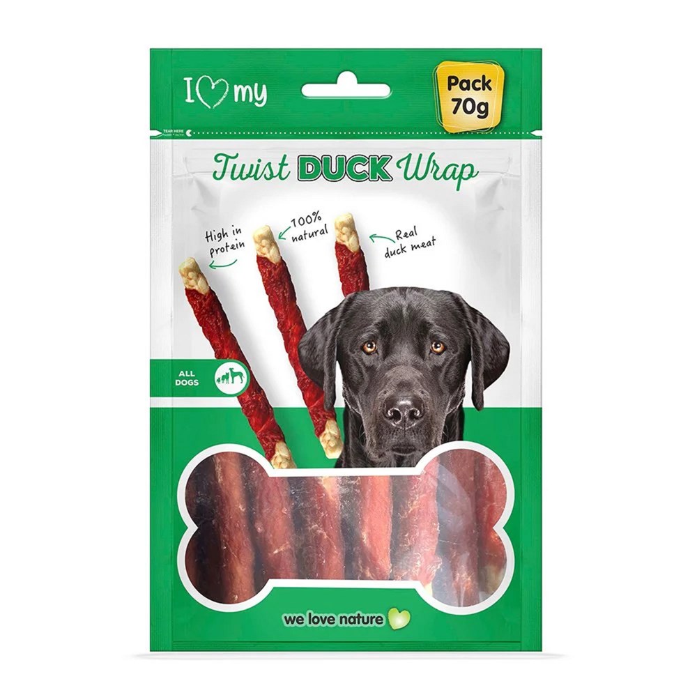 I Love My Pet Twist Duck Wrap 70g