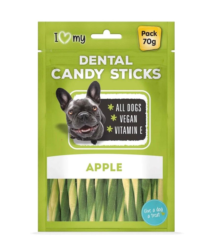 I Love My Pets Candy Dental Sticks Apple 70g