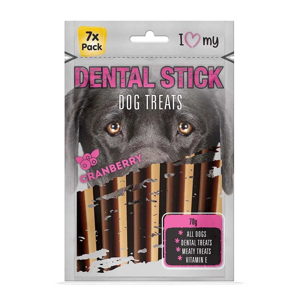 I Love My Pets Dental Sticks Cranberry 70g