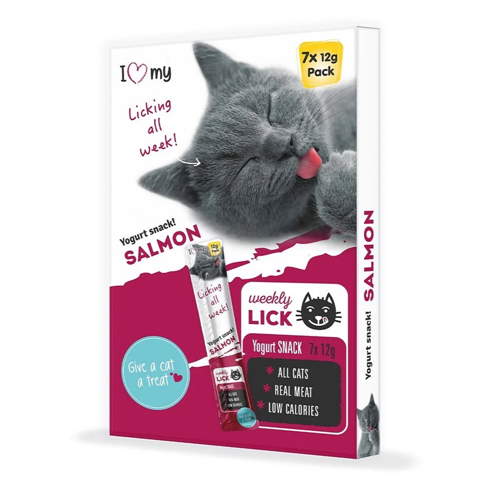 I Love My Pets Cat Yogurt Snack Salmon 7x12g