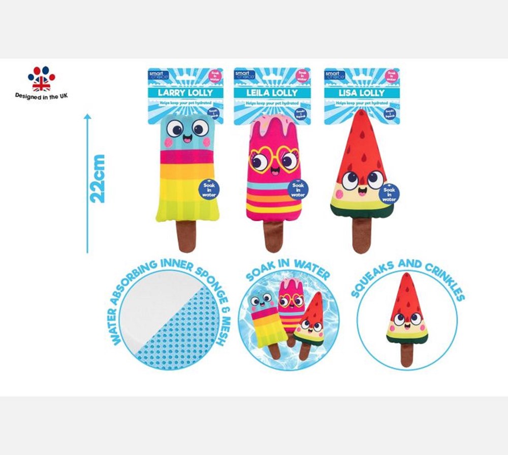 Summer Squeaky Plush Ice Lolly Dog Toy
