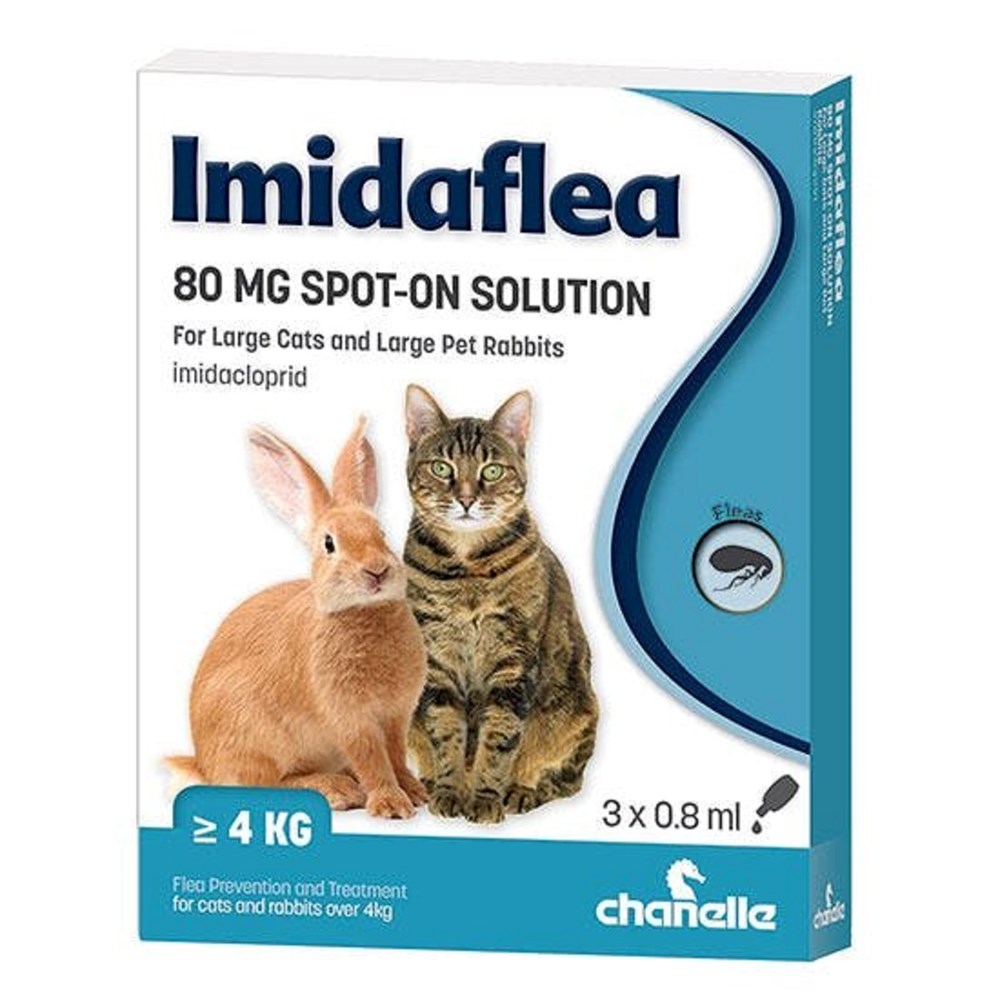 Imidaflea Spot-on Flea Drops 80mg Large Pets Over 4kg
