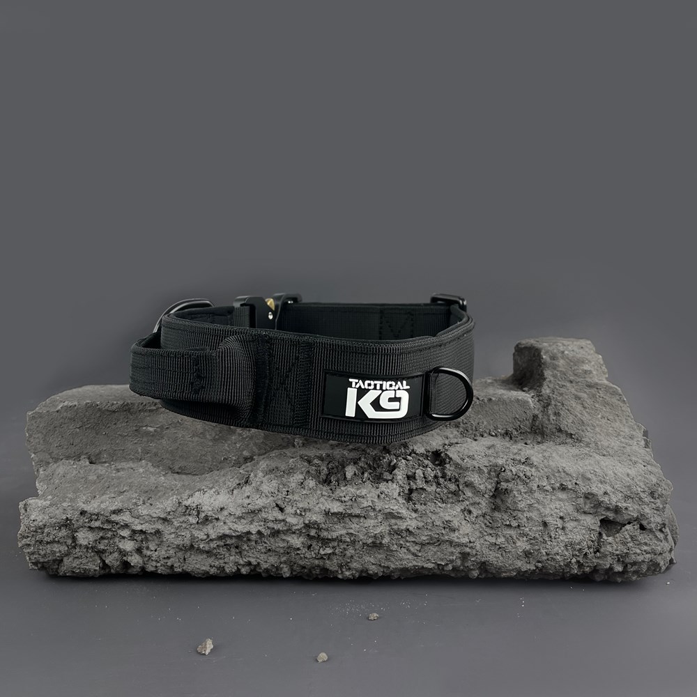 Tactical K9 Endurance Adjustable Dog Collar Black Small