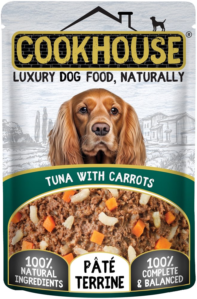 Cookhouse Dog Pouch Terrines Tuna & Carrots 15x100g