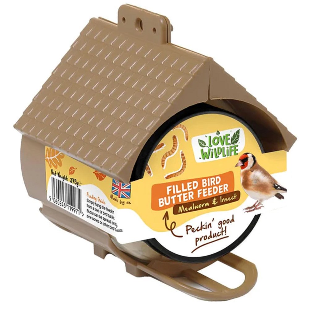 Love Wildlife Bird Butter Filled Feeder Mealworm & Insect