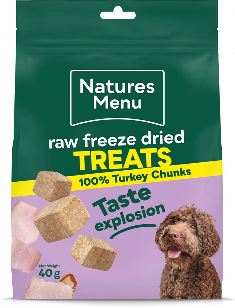 Nature's Menu Freeze Dried Meat Chunks Dog Turkey 40g
