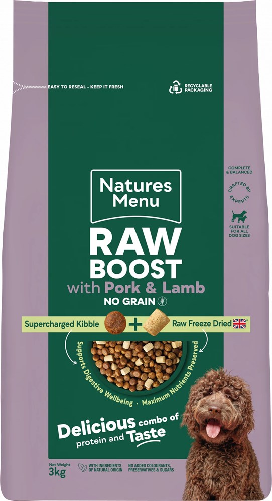 Natures Menu Raw Boost Pork and Lamb Grain Free 3kg