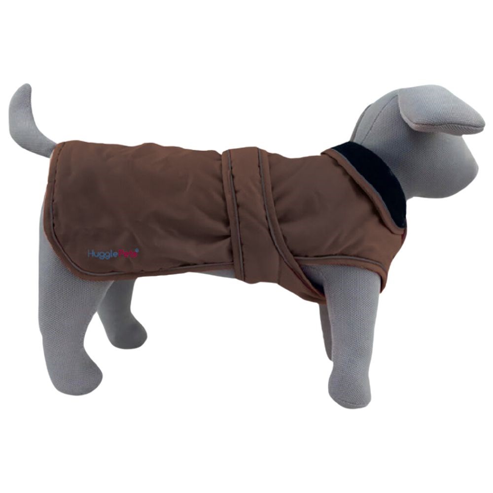 HugglePets Arctic Armour Dog Coat Chocolate X Small 30cm