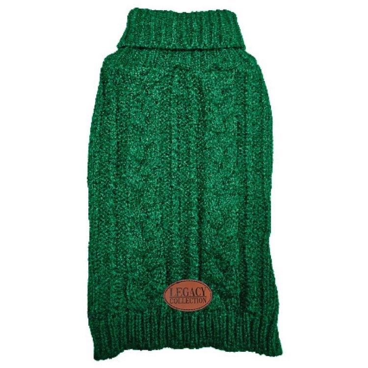 HugglePets X Small Legacy Cable Knit Jumper Khaki 30cm