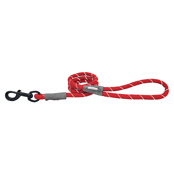 HugglePets Reflective Rope Lead Red 107 x 1.2cm