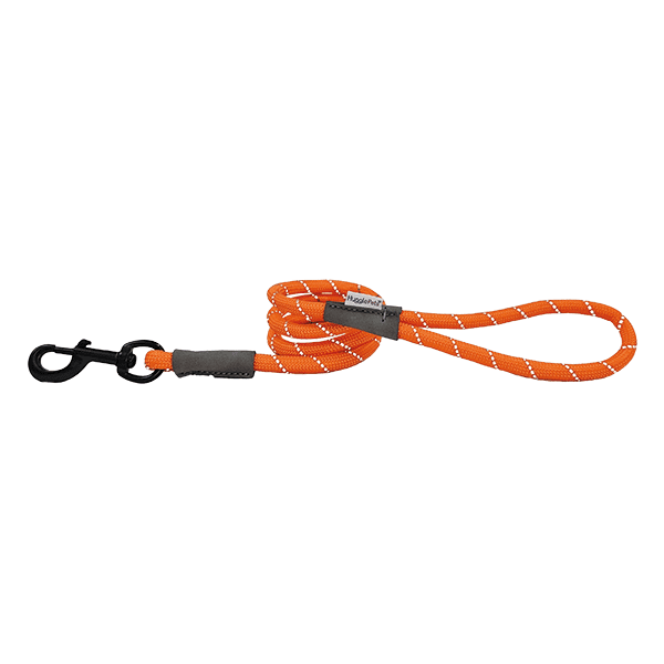 HugglePets Reflective Rope Lead Orange 107 x 1.2cm
