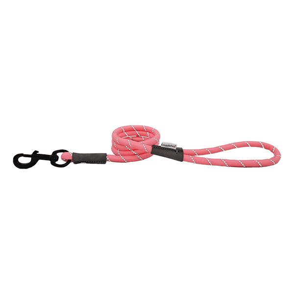 HugglePets Reflective Rope Lead Pink 107 x 1.2cm