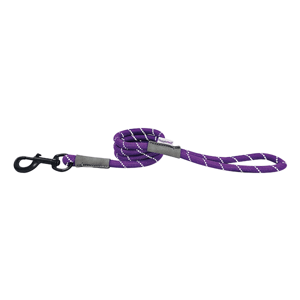HugglePets Reflective Rope Lead Purple 107 x 1.2cm