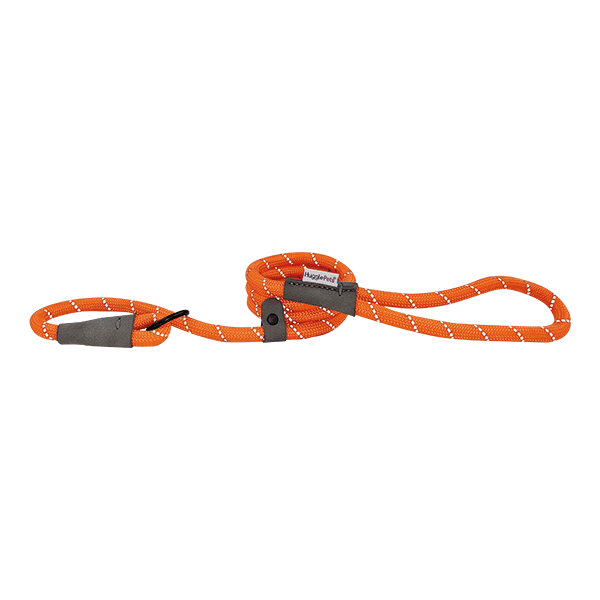 HugglePets Reflective Rope Slip Lead Orange 100 x 0.8cm