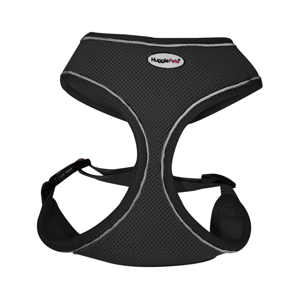 HugglePets Air Mesh Harness Black X Small