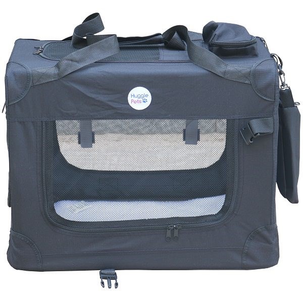 HugglePets Fabric Crates Black Small