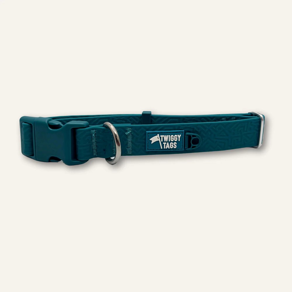 Twiggy Tags Tidal Waterproof Collar Azure Extra Small