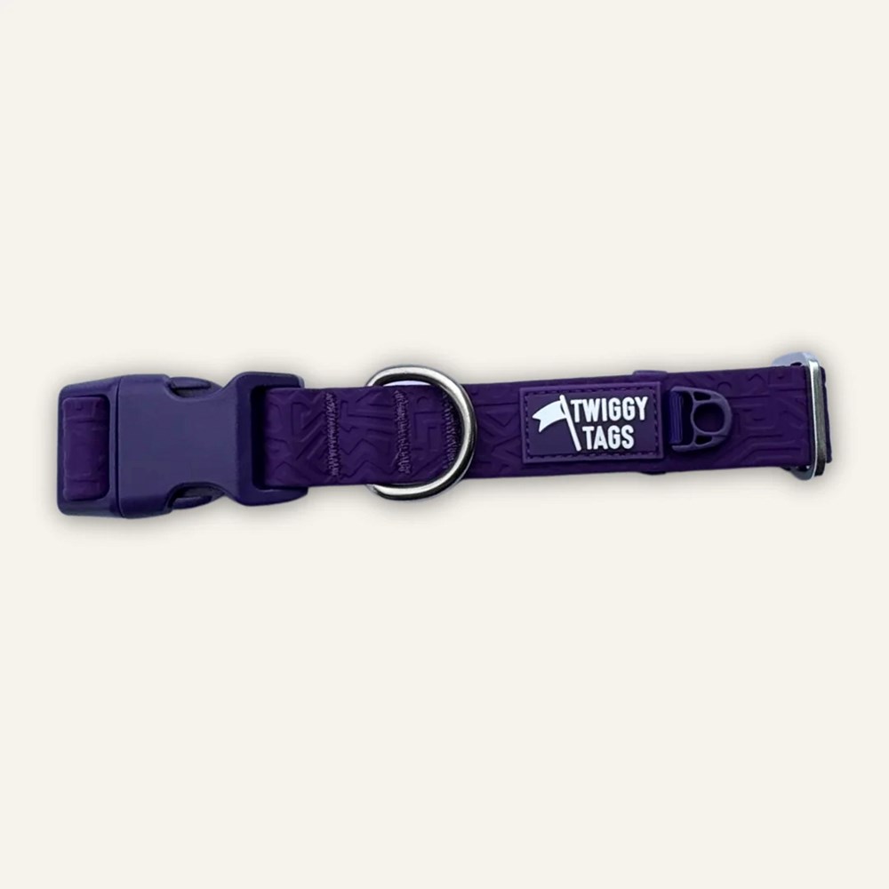 Twiggy Tags Tidal Waterproof Collar Amethyst Extra Small