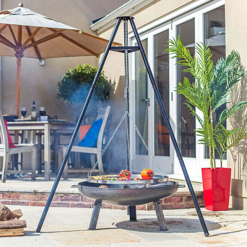 Firepit Hanging Grill With Tripod