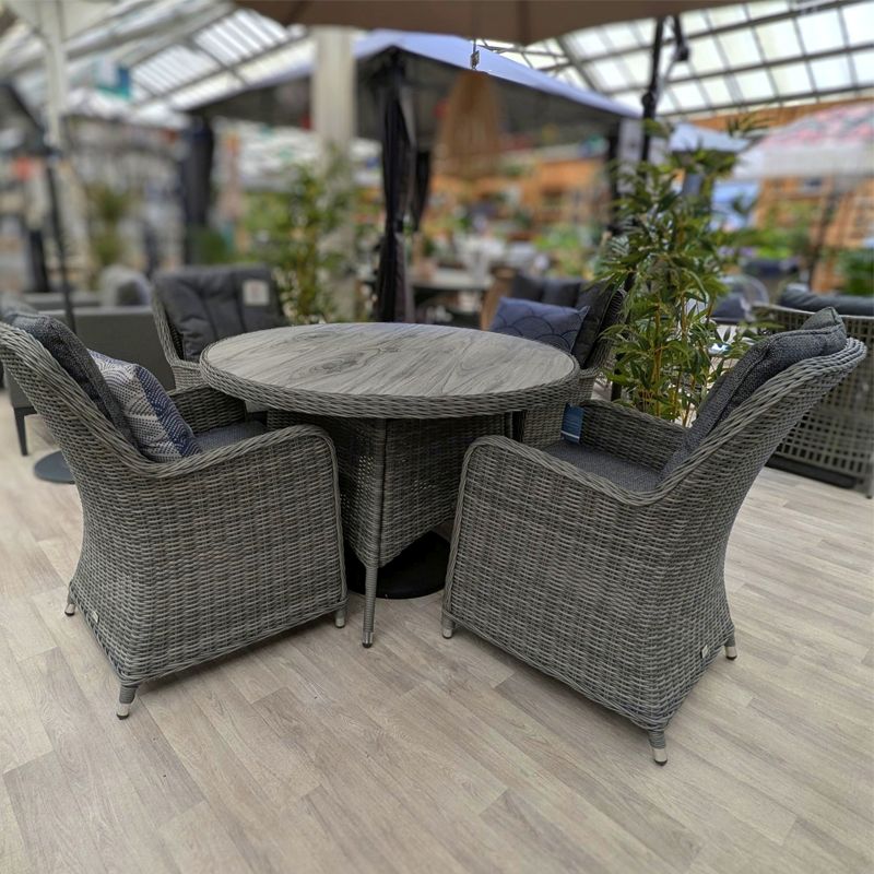 Sorrento 4 Seat Round Dining Set
