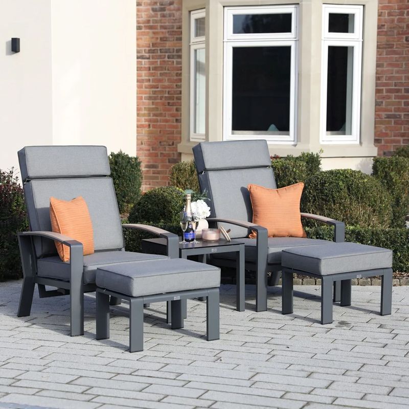 Atlanta Dual Recliner Set with Footrests