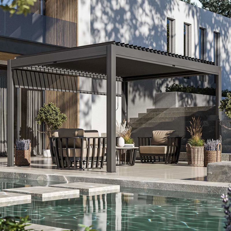 Luxe 4x3m Pergola (Solar Lighting System & Voice Control)