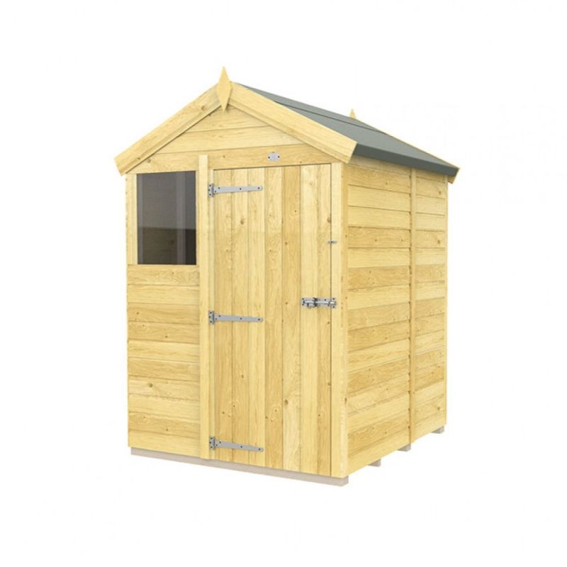 5x5 Apex Shed - Single Door with Right Hand Side Window