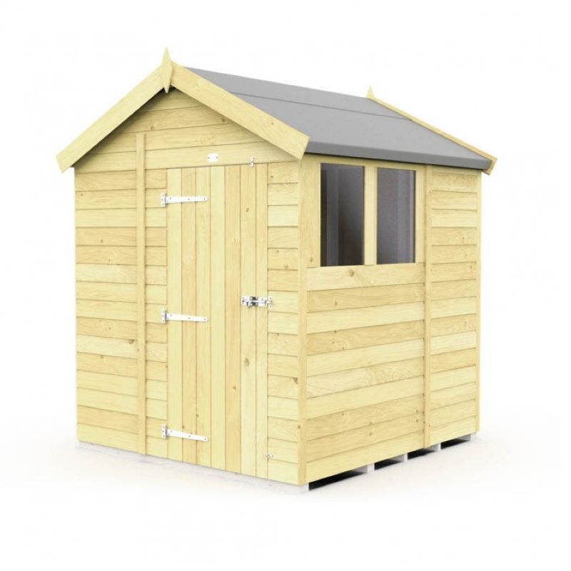 8x8 Apex Shed - Single Door with Right Hand Side Window