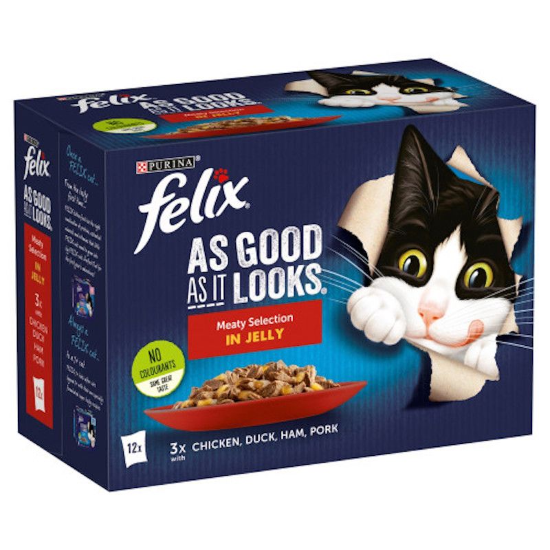 Felix AGAIL Pouch Meat Selection in Jelly (with Ham) 100g 12