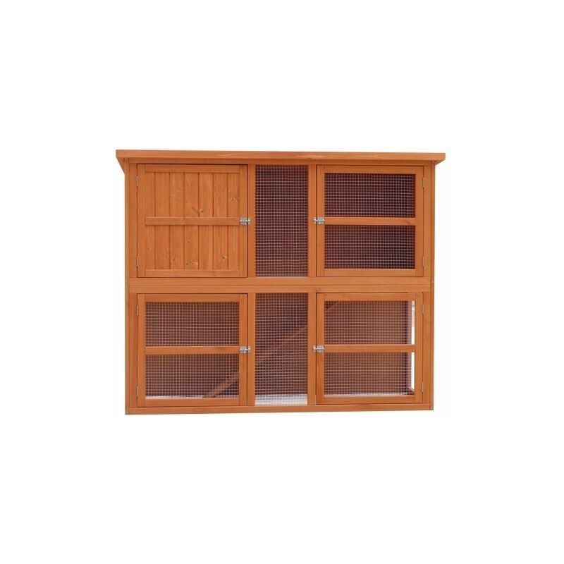 Harrisons Grasmere Double Height Hutch Natural 150x60x120cm
