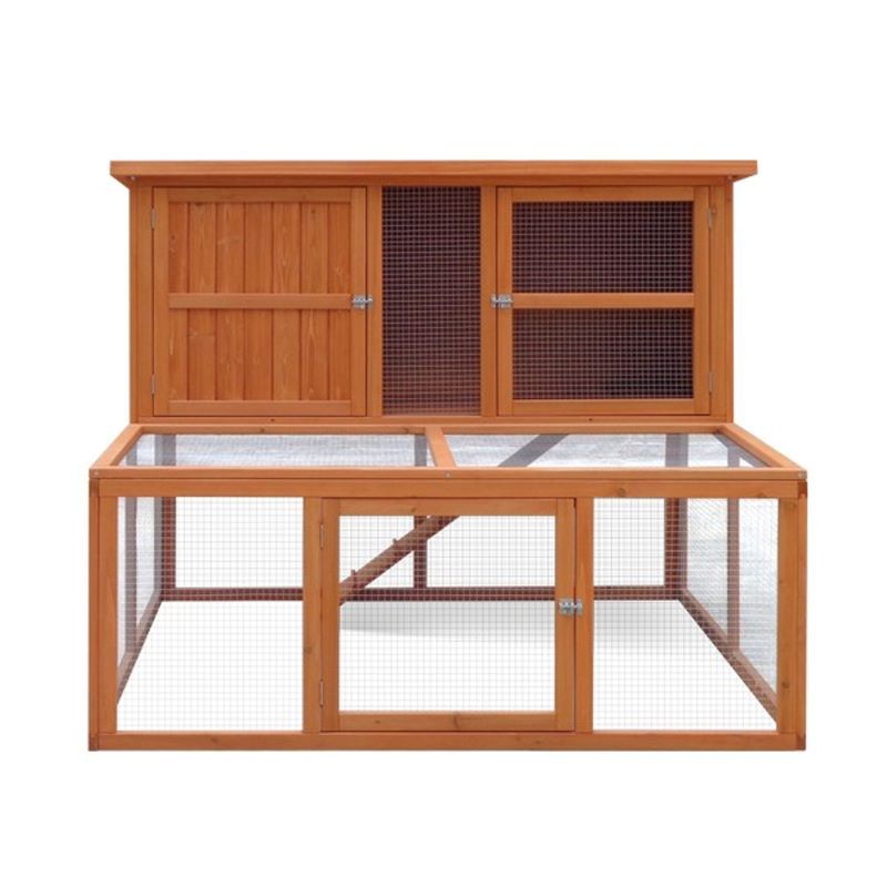 Harrisons Bowness Double Height Hutch with run natural