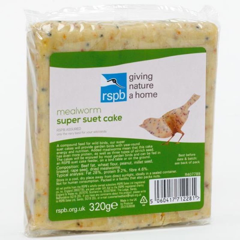 RSPB Super Suet Cake With Mealworms 320g