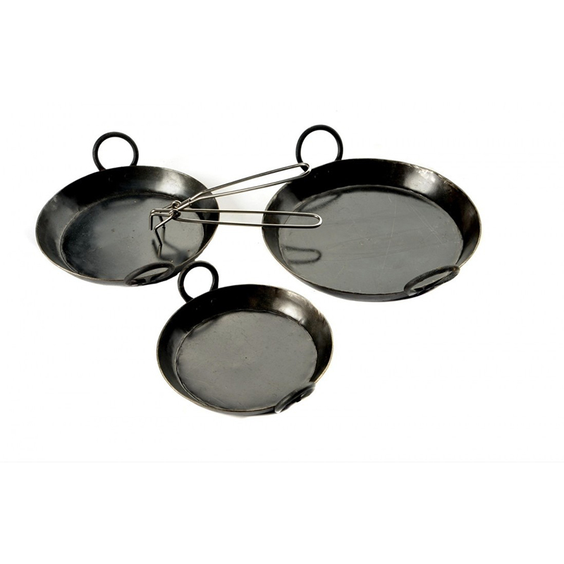 Set Of 3 Skillets Plus Handle