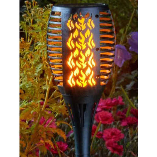 Flaming Torch In Black