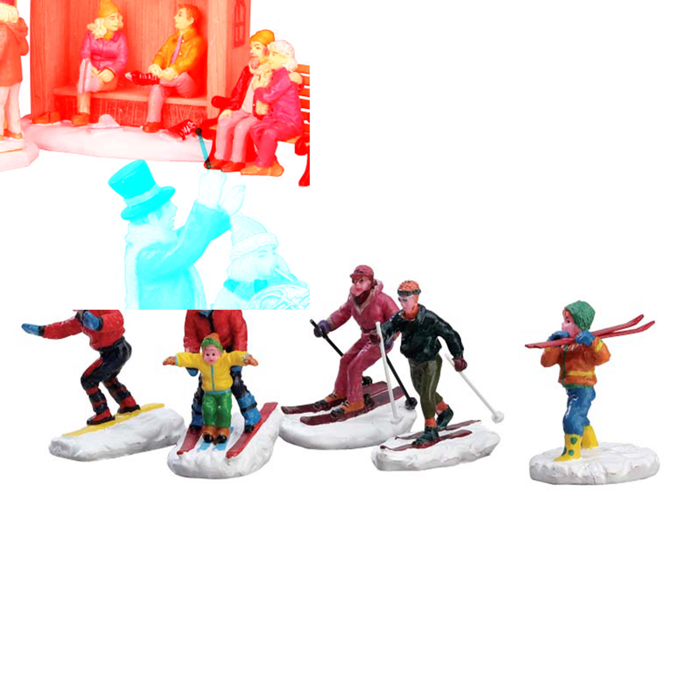 Winter Fun Figurines, Set Of 5