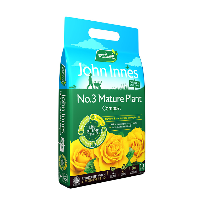 John Innes No3 Mature Plant Compost Peat Free 10L