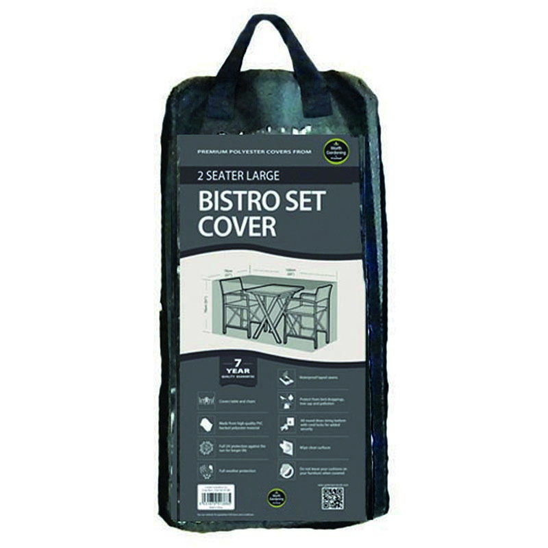 2 Seater Large Bistro Set Cover Black