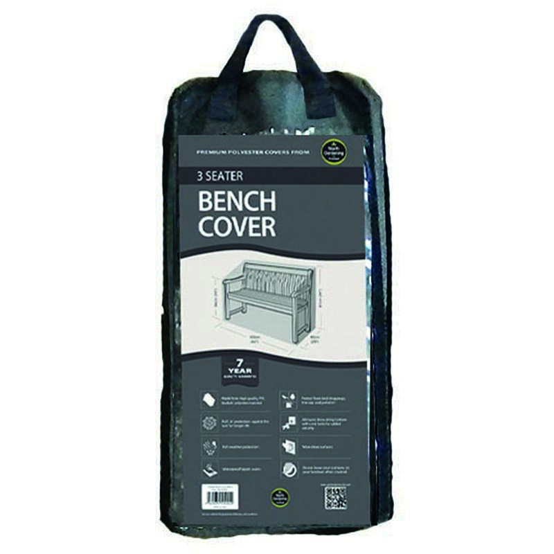3 Seater Bench Cover Black