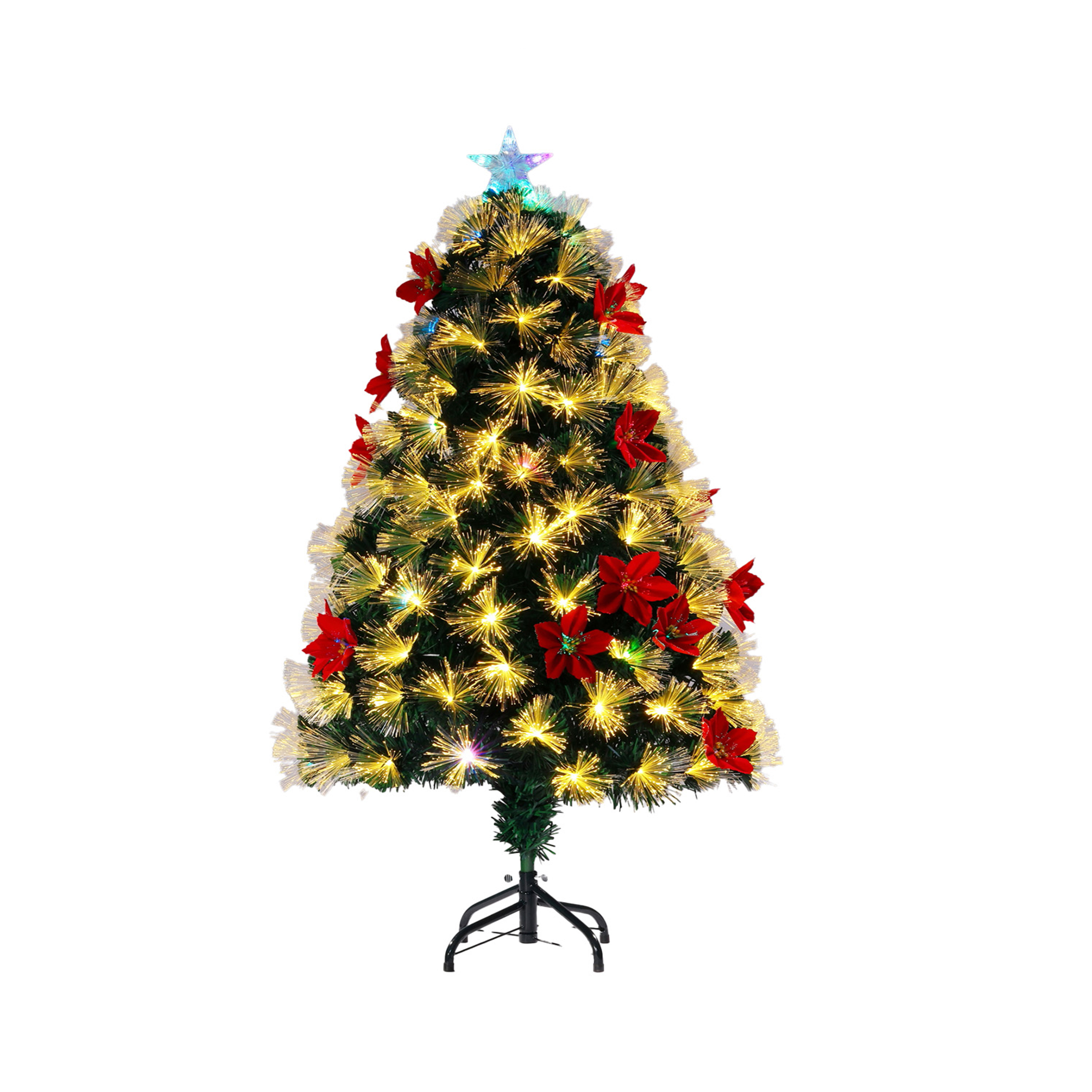 Chatsworth Tree with Poinsettia 90cm