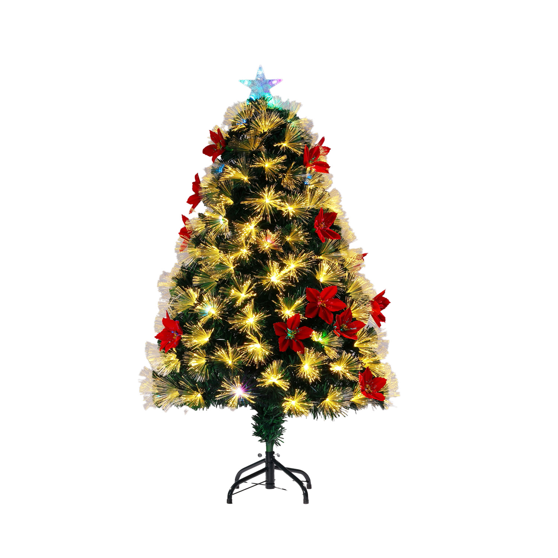 Chatsworth Tree with Poinsettia 1.2m