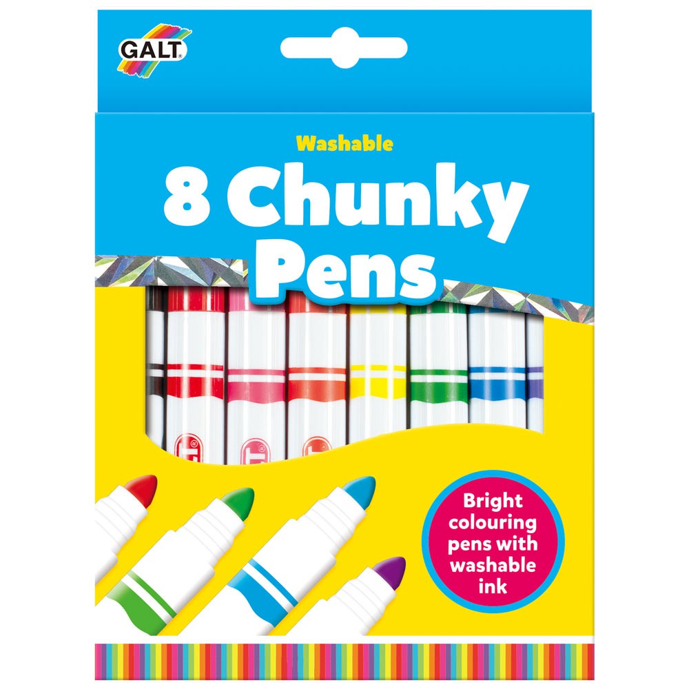 8 Chunky Pens - Washable
