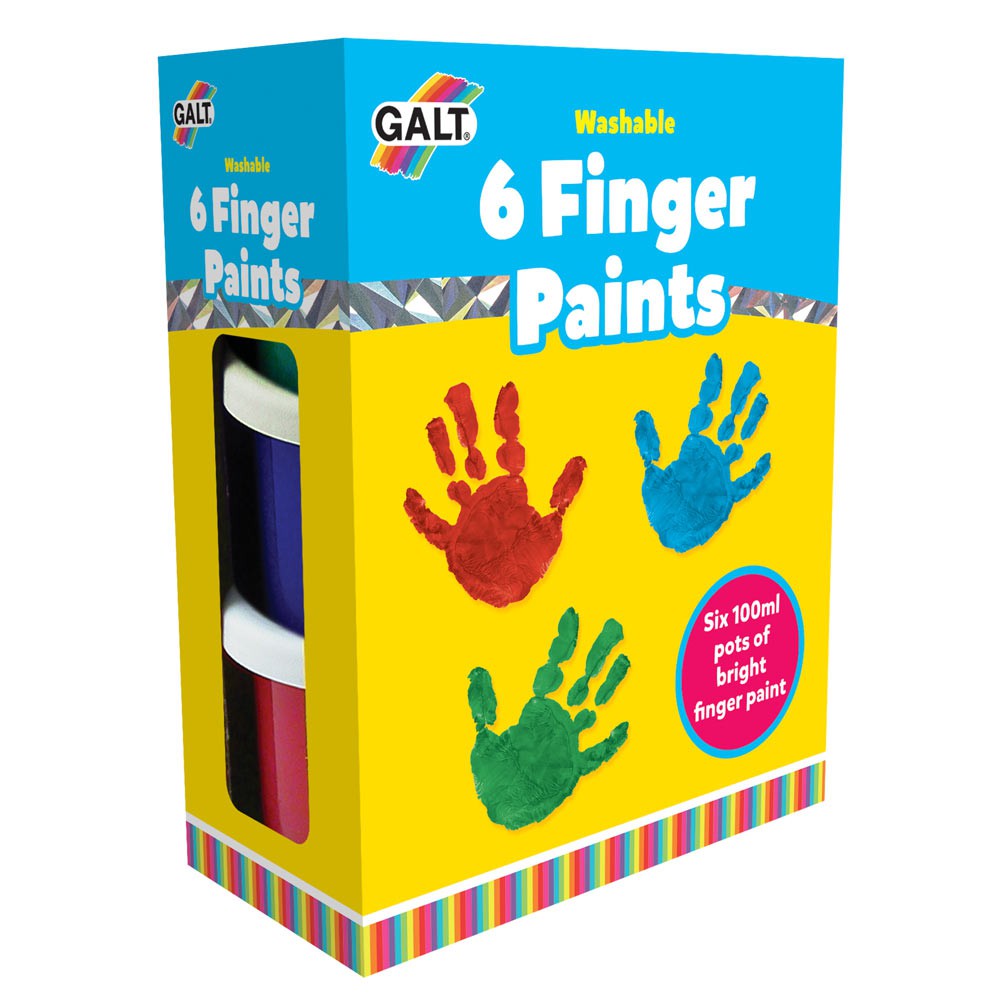 6 Finger Paints - Washable